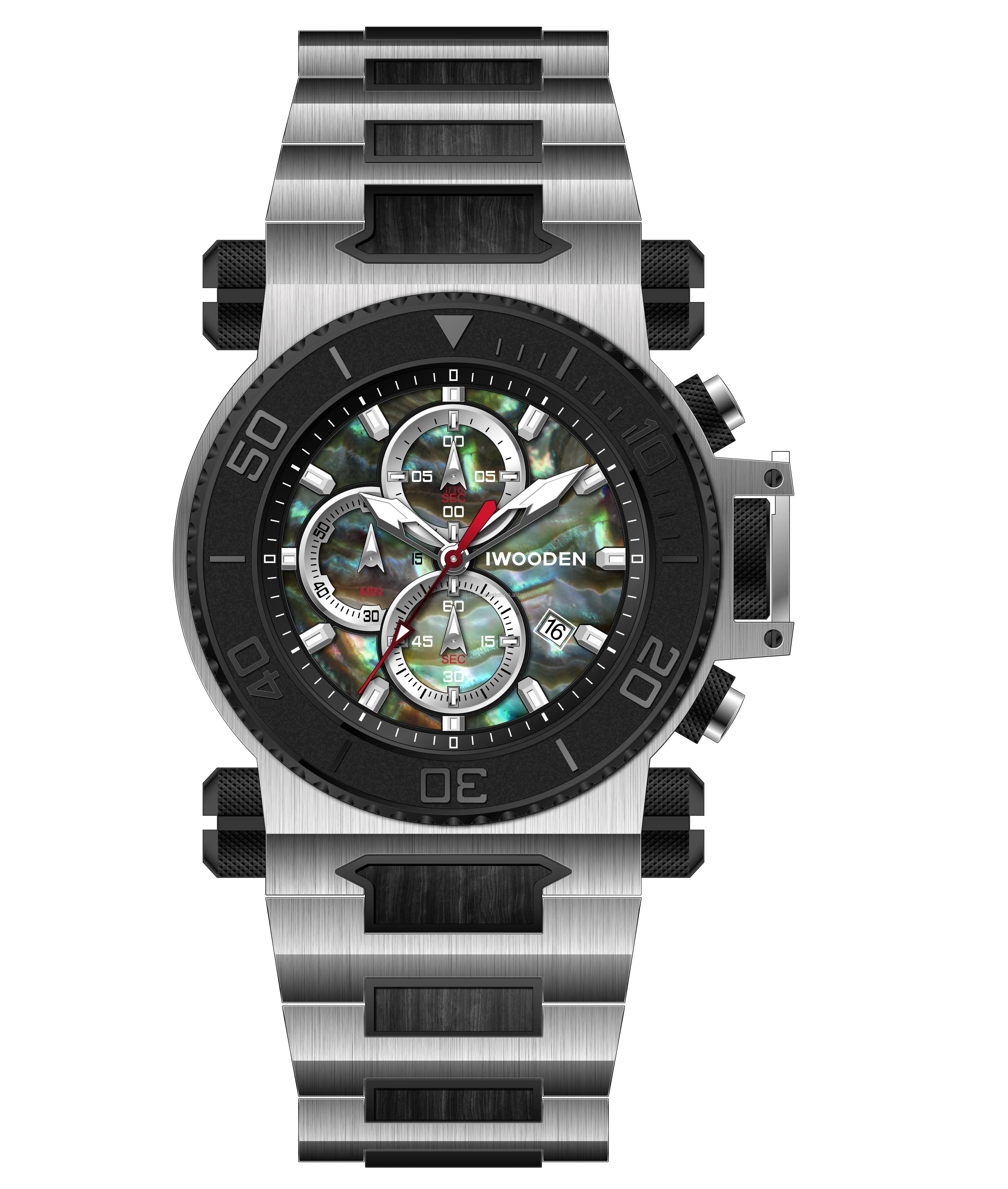 Relógio original de luxo digital, relógio de quartzo digital de luxo com pulseira de couro para homens, relógio de luxo personalizado