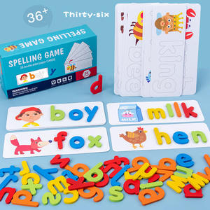 Juguetes Educativos de Madera Inspirados en Montessori, Juegos de <span class=keywords><strong>Ortografía</strong></span> del Alfabeto Inglés para Niños, Educación <span class=keywords><strong>Interactiva</strong></span> - Product Image 6