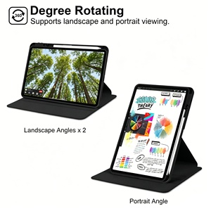 Funda Anti-Pliegues para Xiaomi Pad 8/8 Pro 11.2" con Rotación de 360°, Carcasa Transparente de Acrílico para Tablet con Ranura Integrada para Lápiz y <span class=keywords><strong>Cubierta</strong></span> Inteligente - Product Image 3