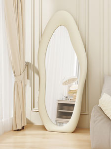 Espejo de cuerpo entero moderno de cristal con diseño de nubes crema para dormitorio y sala de estar, ideal para tiendas de <span class=keywords><strong>ropa</strong></span> de celebridades en línea, modelo <span class=keywords><strong>Mango</strong></span> Dressed Mirror - Product Image 3