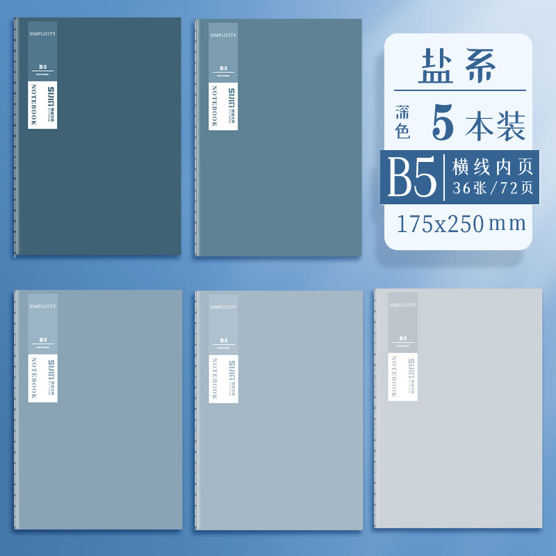 Blue-[b5 salt system] 36 sheets/book
