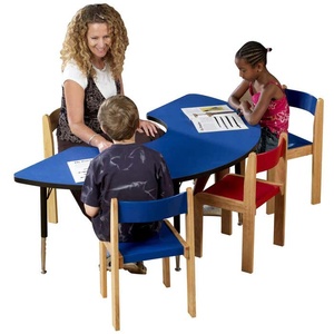 Tables réglables Montessori meubles de salle de classe ensemble de bureau d'apprentissage en bois garderie préscolaire ensemble de Table réglable en hauteur pour tout-petits