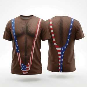 Shorts de Baño para Hombre con Estampado 3D de la Bandera Americana, Tejido de Poliéster, para Playa y Verano - Product Image 3