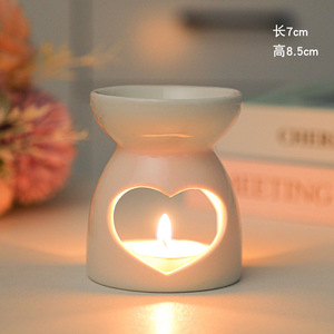 White <b>Ceramic</b> Burner Candle Essential Oil Aromatherapy <b>Diffuser</b> Hollow Heating Stove Middle East Home Decor Ornament - Product Image 6