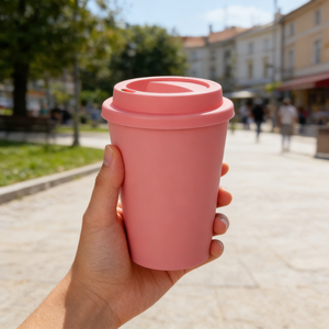 Taza de Café Ecológica de 350 ml, Libre de BPA, con Tapa y Cierre de Rosca, Diseño Minimalista para Viajes y Oficina - Product Image 2