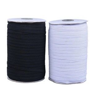3mm/<span class=keywords><strong>5mm</strong></span>/8mm phẳng đàn hồi ban nhạc đàn hồi ban nhạc cao su màu đen trắng độ đàn hồi cao phẳng ban nhạc đàn hồi cho còng, phụ kiện may mặc - Product Image 1