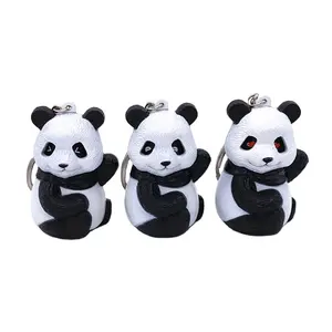 China Lieferanten Panda Puppe Anhänger Panda Produkte Schlüssel bund Mode PVC Schlüssel anhänger Cartoon