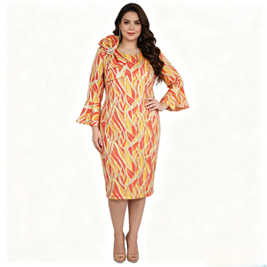 Nouvelle Arrivée 2026 : Robe Unique Grande Taille pour Femme au Design Tendance avec Tissu Brocart de Haute Qualité - Product Image 2