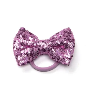 4 "lộn xộn Sequins Bow DIY tóc phụ kiện cho cô gái long lanh tóc Clip Headband