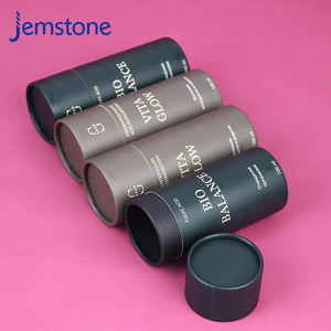 Tubo de papel de té y café de grado alimenticio reciclado impreso personalizado, Contenedor de cartón Kraft redondo, embalaje cilíndrico - Product Image 5