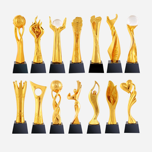 Xin Inspiration Metal Craft Hot Sale Stock Trophy Parts Plastic Base Wooden Globe Trophy