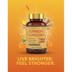 Complément alimentaire à base de curcuma biologique, 95% de curcuminoïdes, antioxydant, capsules de curcuma, soutien à la santé des articulations pour adultes, soutien anti-inflammatoire - Product Image 2