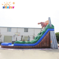 Toboggan aquatique gonflable en PVC pour dinosaures, pour parcs d'attractions en plein air