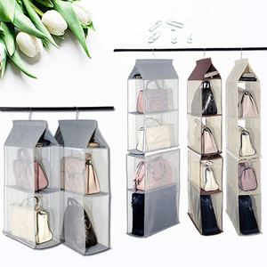 ถุงเก็บของแขวนผ้าไม่ทอแบบสองด้าน พับเก็บได้ สำหรับของใช้ในบ้าน - Product Image 3