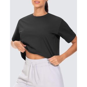 T-shirt de sport court à manches courtes et col rond pour femme FOXA, respirant, coupe ample, 100 % polyester - Product Image 4