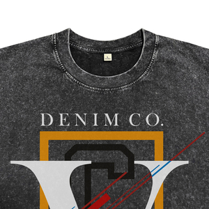 Camisetas de Hombre con Tinte Lavado al Ácido, Servicio OEM, Estampado Vintage Personalizado, Camisetas Casuales Transpirables de Algodón de Manga Corta para Venta al Por Mayor - Product Image 3