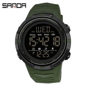 <span class=keywords><strong>SANDA</strong></span> 6014 pour homme LED montres électroniques hommes montres 50M étanche mode montre de sport Relogio Masculino - Product Image 4