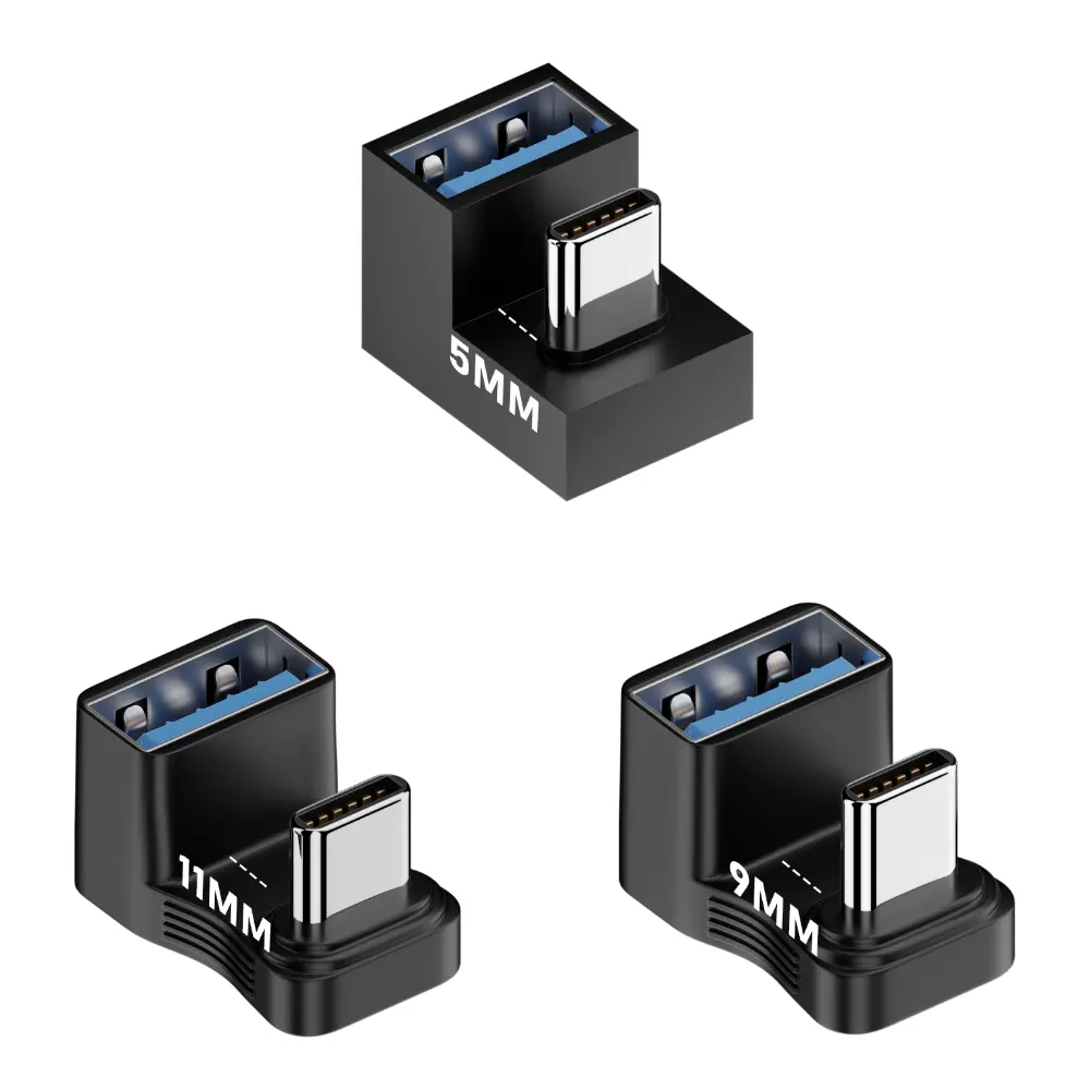 USB 3.1 USB ตัวเมียเป็น Type-C ตัวผู้180องศา U-shape OTG อะแดปเตอร์3ชนิดระยะห่าง10Gbps เชื่อมต่ออุปกรณ์ต่อพ่วง USB