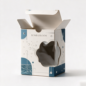 OEM Wholesale Custom Logo Printed Empty Bath Bomb Soap Display Boxes With Clear <b>Window</b> - Product Image 4