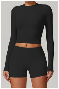 RUIQUWIN transpirable sin costuras Yoga Crop Top de moda elegante ecológico al aire libre gimnasio Top para mujeres - Product Image 3