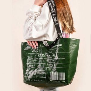 <b>Top</b> Quality Custom Digital Printing Design Large Capacity Waterproof Laminated Pp Woven Tyvek Tote Shopping Bags - Product Image 2