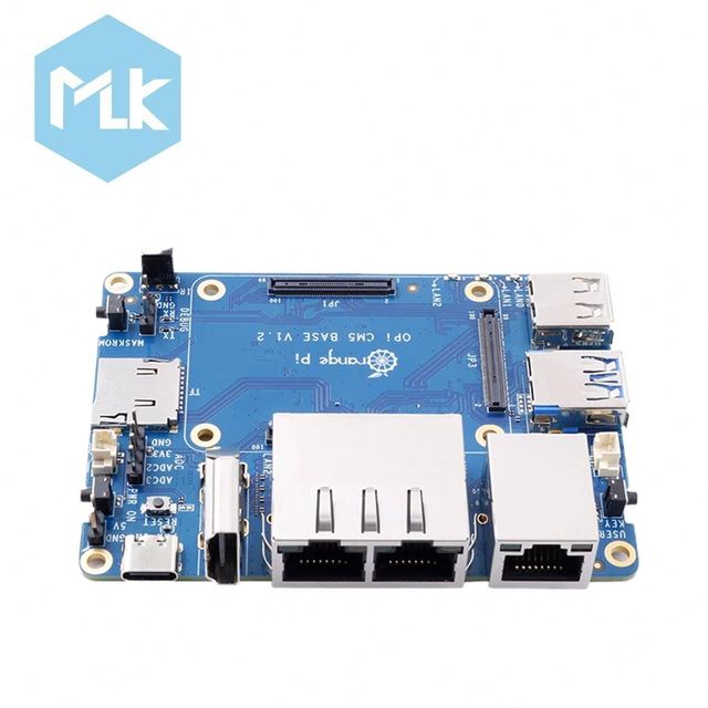 MLK Orange Pi CM5 Base Board Development Board 2.5G Gigabit LAN Linux Single Board Computer with I2C Communication for OrangePi
