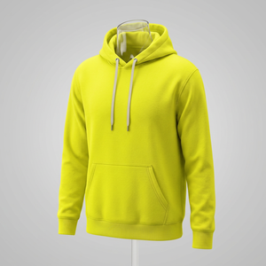 Sweat-shirt à capuche unisexe blanc personnalisé, coupe classique, en molleton de coton, décontracté, pour l'hiver, avec poches, tricoté, respirant, 420g, couleur unie - Product Image 3