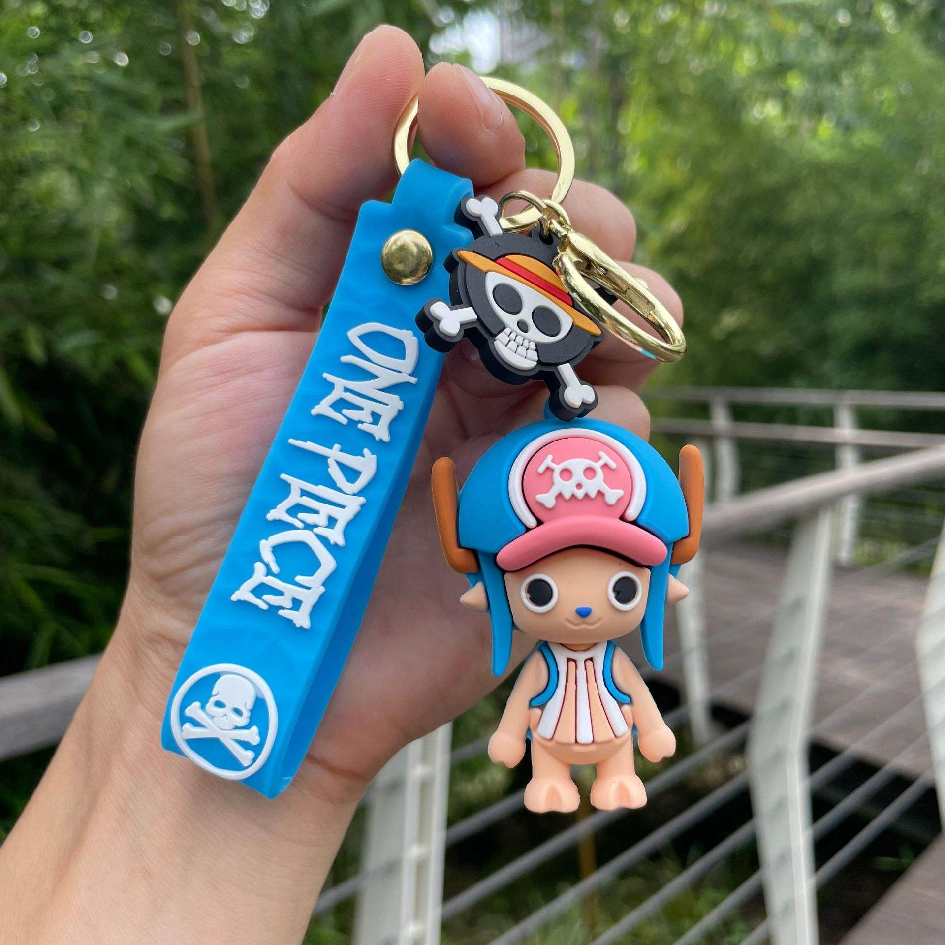 Custom Rubber Keychains 3D Cool Cartoon Piece Luffy Design