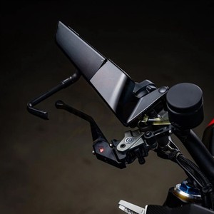 Rétroviseurs universels pour <span class=keywords><strong>moto</strong></span>, invisibles, à aile : une paire de rétroviseurs pliables convexes grand angle en alliage d'aluminium - Product Image 5