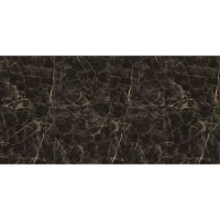 Carrelage effet marbre gris foncé pour hall d'hôtel, réception de bureau, mur d'accentuation, revêtement de projet commercial