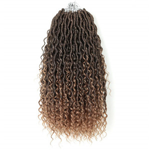 Extensions de cheveux synthétiques en gros pour tresses au crochet, Faux Goddess Locs pré-bouclées, Locs River Locs à pointes bouclées, ignifuges, individuelles - Product Image 5
