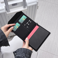 Portefeuille de voyage multifonctionnel personnalisé avec blocage RFID pour hommes et femmes