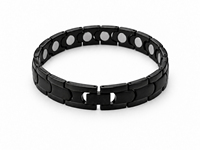 Bracelet magnétique en acier inoxydable noir, bracelet d'affaires élégant et classique