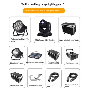 ชุดไฟเวที LED ปรับแต่งได้ พร้อมขาตั้งและสายเคเบิลควบคุม DMX ออกแบบมาสำหรับการจัดแสดงในสถานที่ขนาดเล็ก กลาง และใหญ่ - Product Image 3