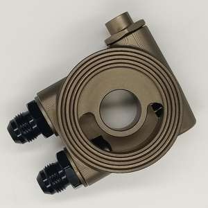 Universele aluminium 10AN oliekoeler sandwichplaat met oliepdruk- en temperatuursensorpoorten voor bescherming van racemotoren - Product Image 3