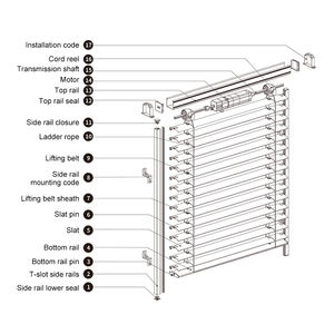 Fenêtre de porte à <span class=keywords><strong>volet</strong></span> <span class=keywords><strong>roulant</strong></span> en aluminium de conception européenne populaire horizontale électrique pour une utilisation intérieure et extérieure pour les appartements - Product Image 6
