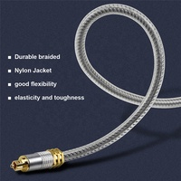 Câble à fibre optique Toslink transparent professionnel M/M, cordon audio numérique à fibre optique pour barre de son, téléviseur, système de cinéma maison