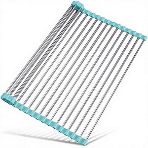 Escurridor de Platos Enrollable Multiusos Tomorotec de Acero Inoxidable, 17.7x12.5 Pulgadas, Plegable, para Fregadero de Cocina y Accesorios - Product Image 3