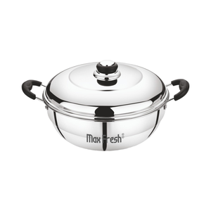 Olla de Cocina Moderna Neelkanth Exclusiva en Color Marfil con Tapa de Acero Inoxidable, Construcción Metálica Resistente para Cocinas de Gas e Inducción - Product Image 3