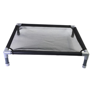 Pet <b>Bed</b> Rectangle Black Mesh Surface Breathable Dog <b>Bed</b> Iron Frame Off The Ground Washable Seat <b>Cushion</b> - Product Image 4