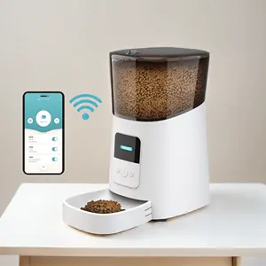 KUMA TUYA Mangeoire intelligente automatique pour animaux de compagnie pour chats et chiens Mangeoire pour animaux de compagnie Wifi avec caméra