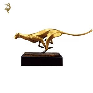 Figurine astratte personalizzate in metallo bronzo piccole sculture di <span class=keywords><strong>pantera</strong></span> in bronzo per regalo di decorazione della tavola - Product Image 6