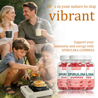 Gummies de Spiruline en Gros 60 Gummies/Bouteille |   Complément alimentaire à base de fraises pour le soutien immunitaire et énergétique, pour adultes