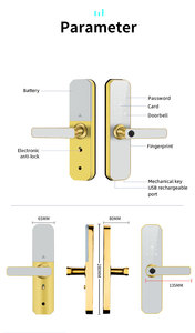 Cerradura Inteligente para Puerta de Aluminio y Madera, con Entrada por Contraseña, Teclado Digital, Control por Aplicación Wi-Fi/BLE, Sistema de Control de Acceso Seguro - Product Image 3