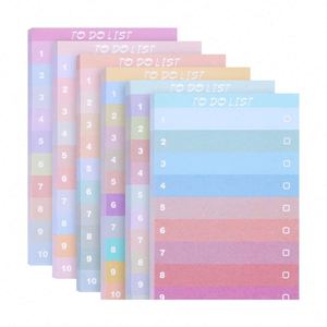 Multicolor Rainbow Sticky Notes <b>Pad</b>, Neon <b>Memo</b> Notepad for Shopping Lists, Office Reminders and Promotional Stationery Gifts - Product Image 1