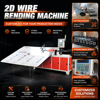 Máquina de conformado de alambre CNC 2D con personalización de sistema operativo multilingüe, solución personalizada para doblado de alambre metálico, dobladora de alambre 2D