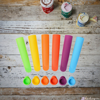 Moules à glaces en silicone réutilisables pour enfants, multicolores, pour la fabrication de bâtonnets glacés, tubes de congélation DIY, forme de pop, facile à démouler