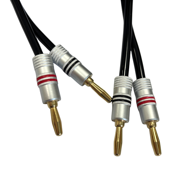 Speaker Wire with Banana Plugs Pure Oxygen Free Copper 16AWG 2.5M