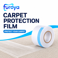 Film de protection temporaire premium en LLDPE, couverture de surface de tapis, finition douce et brillante pour applications de construction intérieure