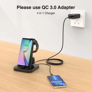 แท่น<span class=keywords><strong>ชาร์จ</strong></span>เร็ว15W QC3.0<span class=keywords><strong>ชาร์จ</strong></span>ไร้สาย3-in-1สำหรับ iPhone สำหรับนาฬิกาสำหรับแล็ปท็อปและสกู๊ตเตอร์ - Product Image 4